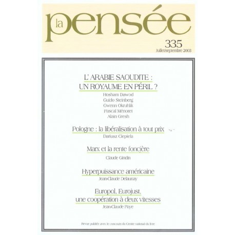 Revue ''la Pensée'', 335 Juillet-Septembre